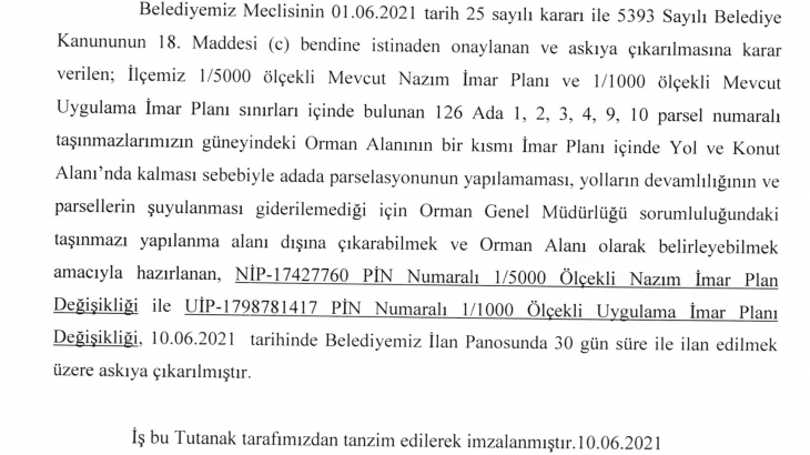 İMAR PLAN TADİLATI